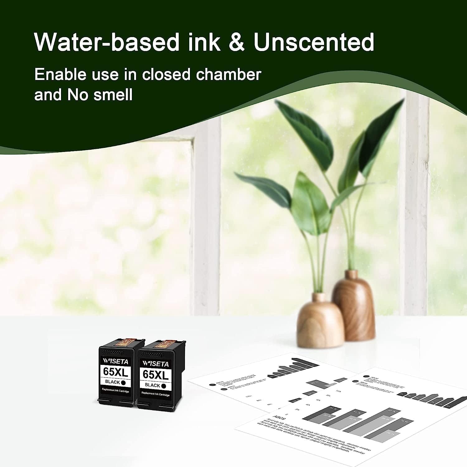 65XL Black High-yield Ink Cartridges (2-Black) Remanufactured Replacement for HP 65 XL Ink 65XL Black Ink for Envy 5058 5055 5034 5032 5030 5014 5012 DeskJet 3755 2655 2624 3758 3720 Printer | N9K04AN - Image 5